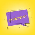 Giveaway card. Vector illustration. Royalty Free Stock Photo