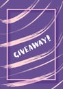 Giveaway card. Vector illustration. Royalty Free Stock Photo