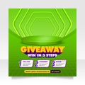 Giveaway contest social media post banner template