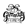 Giveaway enter to win poster template design for social media post Royalty Free Stock Photo