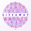 Giveaway or gifts concept in circle