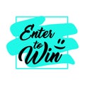 Giveaway handwritten lettering text and bright design elements