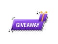 Giveaway logo template for social media post or website banner.