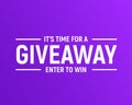 Giveaway raffle day poster design. Give away contest prize flyer announcement concept Royalty Free Stock Photo