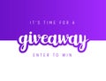 Giveaway raffle day poster design. Give away contest prize flyer announcement concept Royalty Free Stock Photo