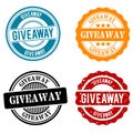 Giveaway Round Badge Collection. Eps10 Vector Stamps