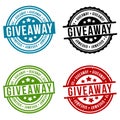 Giveaway Round Stamp Collection. Eps10 Vector Badge