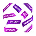 Giveaway labels for social media post. Royalty Free Stock Photo