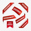 Giveaway labels for social media post. Royalty Free Stock Photo