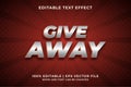 Giveaway Text Effect Premium Vector