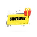 Giveaway winners poster template for social media posting or website. Banner for business, marketing and advertising. Vector Royalty Free Stock Photo