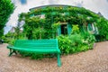 Giverny, France - July 9, 2014: Exterior view of Claude Monet Gardens