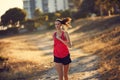 She gives it her all in every run. a sporty young woman exercising outdoors.