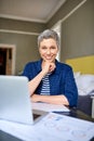 She gives a lot of thought to the budgeting process. Cropped portrait of a senior woman looking thoughtful while working Royalty Free Stock Photo