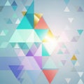 Gives a reflective semi transparent effect with some triangles Royalty Free Stock Photo