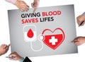 GIVING BLOOD SAVES LIFES Blood Donation Give Life