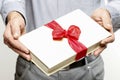 Giving book as a present