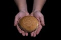 Giving bread. Poverty concept. Royalty Free Stock Photo