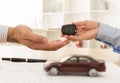 Giving car keys Royalty Free Stock Photo