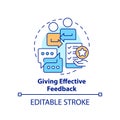 Giving effective feedback concept icon Royalty Free Stock Photo