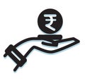 Giving Finance of Indian Rupee Icon