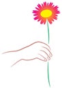 Giving flower