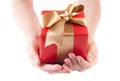 Giving a gift Royalty Free Stock Photo