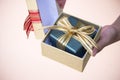 Giving gift box in with hands On special days for special perso Royalty Free Stock Photo