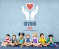 Giving Give Help Aid Support Charity Please Concept Royalty Free Stock Photo