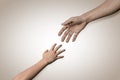 Giving a helping hand, hope and support each other. Royalty Free Stock Photo