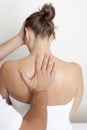 Giving a spine massage Royalty Free Stock Photo