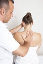 Giving a spine massage Royalty Free Stock Photo