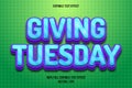 Giving Tuesday editable text effect comic style Royalty Free Stock Photo