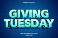 Giving Tuesday editable text effect comic style Royalty Free Stock Photo