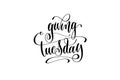 Giving Tuesday hand lettering inscription to november holiday de Royalty Free Stock Photo