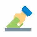 Giving Vote icon vector image.