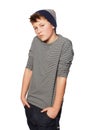 Giving you attitude. A teenage boy with his hands in his pockets. Royalty Free Stock Photo
