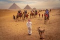 Giza, Egypt - Camel ride near the pyramids Royalty Free Stock Photo