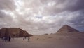 Giza, Egypt 2 Dec 2019: Step pyramid in Sakkara Saqqara tomb area of Royalty Free Stock Photo