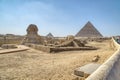 The Pyramids of Giza and great Sphinx in Egypt Royalty Free Stock Photo