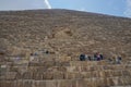 Giza, Egypt: Tourists at the Khufu Pyramid Complex