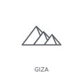 Giza linear icon. Modern outline Giza logo concept on white back