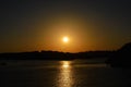 Sun set, River Nile, Egypt Royalty Free Stock Photo