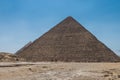 The Giza pyramid complex, an archaeological site on the Giza Plateau, on the outskirts of Cairo, Egypt. It includes the three Royalty Free Stock Photo