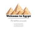 Giza pyramid complex egyptian pyramids daytime wonder of the world great pyramid of giza vector illustration on white background w Royalty Free Stock Photo