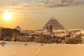 The Giza Pyramid Complex, view on the Great Sphinx, Egypt Royalty Free Stock Photo