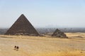 Giza Pyramids and the Cairo City Royalty Free Stock Photo