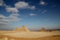 Giza pyramids Cairo Egypt Royalty Free Stock Photo