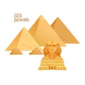 Giza pyramids.Egypt ancient travel architecture sight. Vector