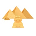 Giza pyramids.Egypt ancient travel architecture sight. Vector Royalty Free Stock Photo